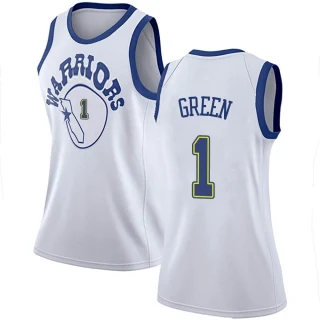 Women's JaMychal Green Golden State Warriors Gold Swingman White Hardwood Classics Jersey