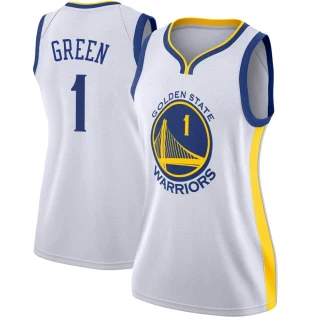 Women's JaMychal Green Golden State Warriors Gold Swingman White Jersey - Association Edition