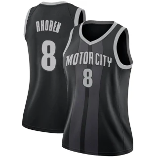 Women's Jared Rhoden Detroit Pistons Black Swingman 2018/19 Jersey - City Edition