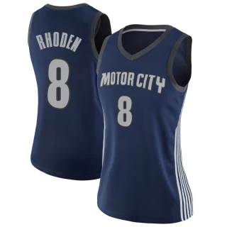 Women's Jared Rhoden Detroit Pistons Navy Swingman Jersey - City Edition