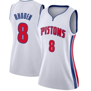 Women's Jared Rhoden Detroit Pistons White Swingman Jersey - Association Edition