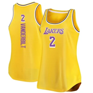 Women's Jarred Vanderbilt Los Angeles Lakers Gold Fast Break Movement Tank Jersey - Icon Edition