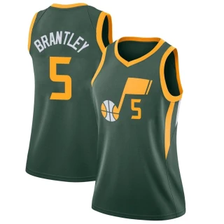 Women's Jarrell Brantley Utah Jazz Green Swingman 2018/19 Jersey - City Edition