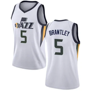 Women's Jarrell Brantley Utah Jazz White Swingman Jersey - Association Edition