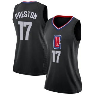 Women's Jason Preston Los Angeles Clippers Black Swingman Jersey - Statement Edition