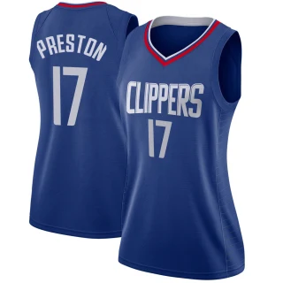 Women's Jason Preston Los Angeles Clippers Blue Swingman Jersey - Icon Edition