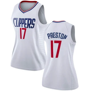 Women's Jason Preston Los Angeles Clippers White Swingman Jersey - Association Edition