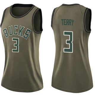 Women's Jason Terry Milwaukee Bucks Green Swingman Salute to Service Jersey