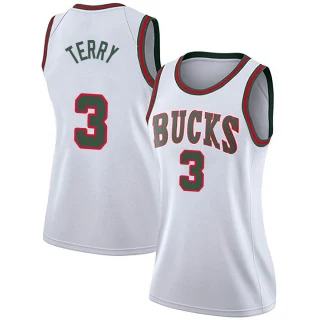 Women's Jason Terry Milwaukee Bucks White Swingman Fashion Hardwood Classics Jersey