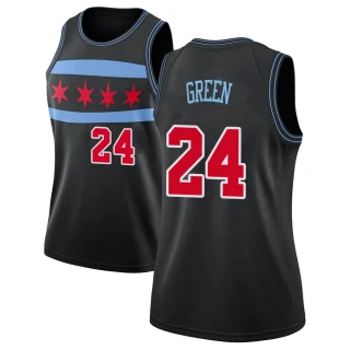 Women's Javonte Green Chicago Bulls Green Swingman Black 2018/19 Jersey - City Edition