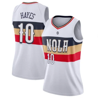 Women's Jaxson Hayes New Orleans Pelicans White Swingman 2018/19 Jersey - Earned Edition