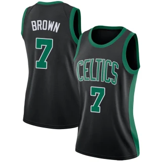 Women's Jaylen Brown Boston Celtics Black Swingman Jersey - Statement Edition