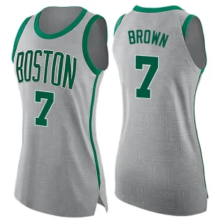 Women's Jaylen Brown Boston Celtics Brown Swingman Gray Jersey - City Edition