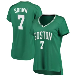 Women's Jaylen Brown Boston Celtics Green Fast Break Icon Edition Jersey
