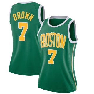 Women's Jaylen Brown Boston Celtics Green Swingman 2018/19 Jersey - Earned Edition