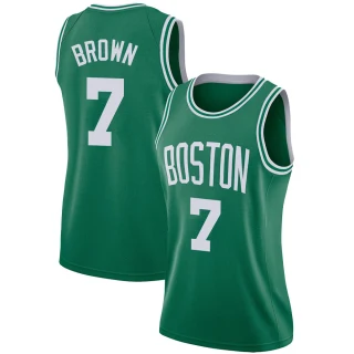Women's Jaylen Brown Boston Celtics Green Swingman Jersey - Icon Edition