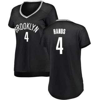 Women's Jaylen Hands Brooklyn Nets Black Fast Break Jersey - Icon Edition