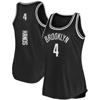 Women's Jaylen Hands Brooklyn Nets Black Fast Break Tank Jersey - Icon Edition