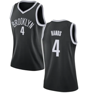 Women's Jaylen Hands Brooklyn Nets Black Swingman Jersey - Icon Edition