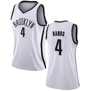 Women's Jaylen Hands Brooklyn Nets White Swingman Jersey - Association Edition