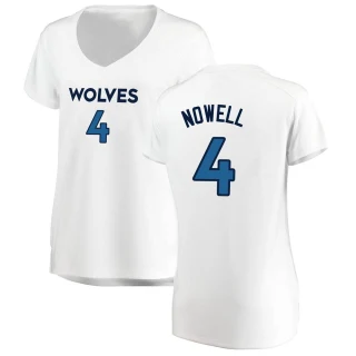 Women's Jaylen Nowell Minnesota Timberwolves White Fast Break Jersey - Association Edition