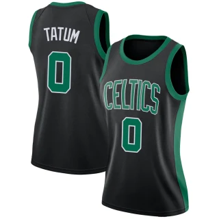 Women's Jayson Tatum Boston Celtics Black Swingman Jersey - Statement Edition