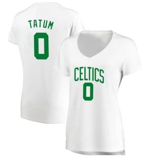 Women's Jayson Tatum Boston Celtics White Fast Break Association Edition Jersey