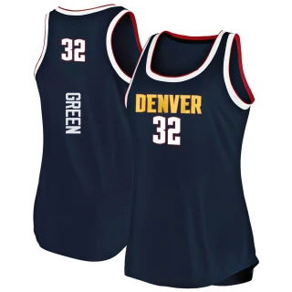 Women's Jeff Green Denver Nuggets Green Fast Break Navy 2019/20 Tank Jersey - Icon Edition