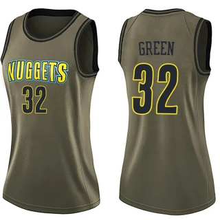 Women's Jeff Green Denver Nuggets Green Swingman Salute to Service Jersey