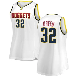 Women's Jeff Green Denver Nuggets White Fast Break 2018/19 Jersey - Association Edition