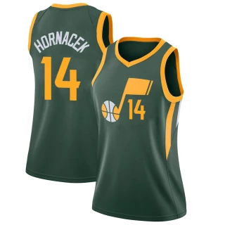 Women's Jeff Hornacek Utah Jazz Green Swingman 2018/19 Jersey - City Edition