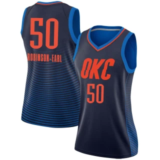 Women's Jeremiah Robinson-Earl Oklahoma City Thunder Navy Swingman Jersey - Statement Edition