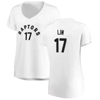 Women's Jeremy Lin Toronto Raptors White Fast Break Jersey - Association Edition