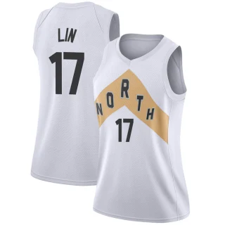 Women's Jeremy Lin Toronto Raptors White Swingman 2018/19 Jersey - City Edition
