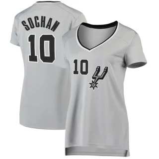 Women's Jeremy Sochan San Antonio Spurs Fast Break Silver Jersey - Statement Edition