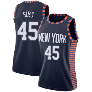 Women's Jericho Sims New York Knicks Navy Swingman 2018/19 Jersey - City Edition