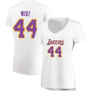 Women's Jerry West Los Angeles Lakers White Fast Break Jersey - Association Edition