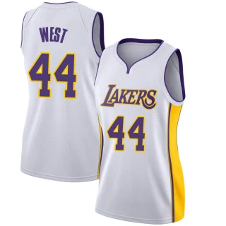Women's Jerry West Los Angeles Lakers White Swingman Jersey - Association Edition