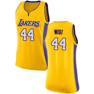 Women's Jerry West Los Angeles Lakers Yellow Swingman Jersey - Icon Edition
