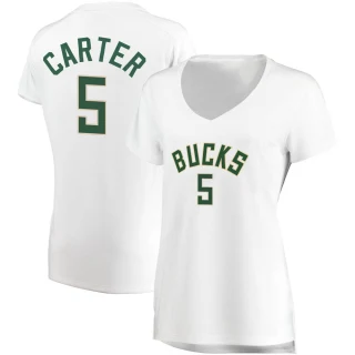 Women's Jevon Carter Milwaukee Bucks White Fast Break Jersey - Association Edition