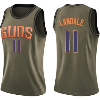 Women's Jock Landale Phoenix Suns Green Swingman Salute to Service Jersey