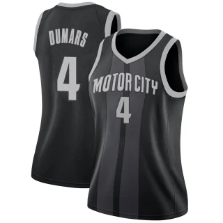 Women's Joe Dumars Detroit Pistons Black Swingman 2018/19 Jersey - City Edition