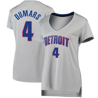 Women's Joe Dumars Detroit Pistons Fast Break Silver Jersey - Statement Edition