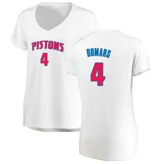 Women's Joe Dumars Detroit Pistons White Fast Break Jersey - Association Edition
