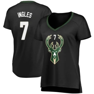 Women's Joe Ingles Milwaukee Bucks Black Fast Break Jersey - Statement Edition