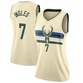 Women's Joe Ingles Milwaukee Bucks Cream Swingman Jersey - City Edition
