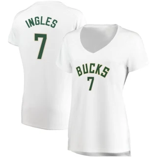 Women's Joe Ingles Milwaukee Bucks White Fast Break Jersey - Association Edition