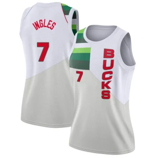Women's Joe Ingles Milwaukee Bucks White Swingman 2018/19 Jersey - Earned Edition