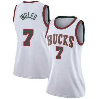 Women's Joe Ingles Milwaukee Bucks White Swingman Fashion Hardwood Classics Jersey