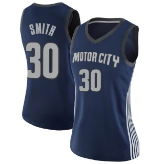 Women's Joe Smith Detroit Pistons Navy Swingman Jersey - City Edition